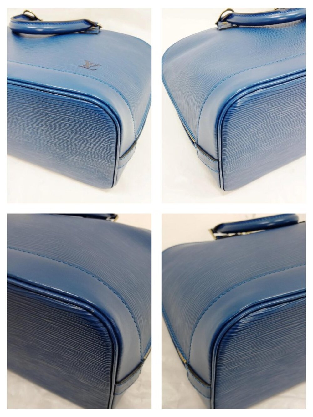 Authentic Louis Vuitton Alma PM Epi Leather Blue Handbag Satchel Bag - Picture 11 of 16